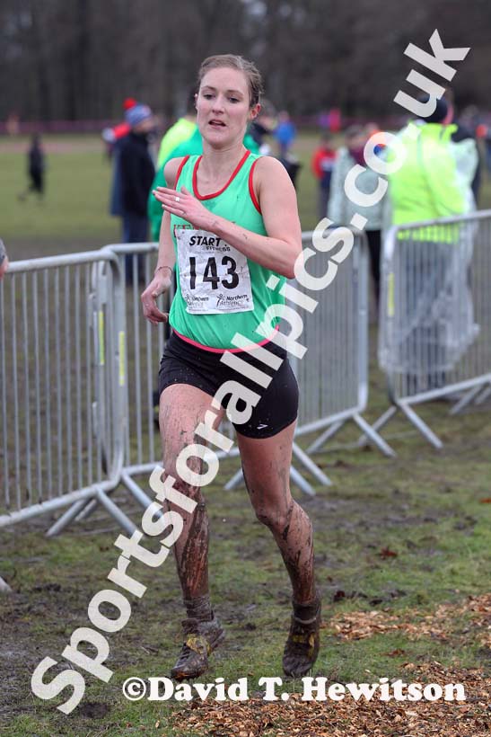 Sarah Tunstall (Kendal) senior women Northern Cross Country Champs, Knowsley Safari Park. Photo: David T. Hewitson/Sports for All Pics
